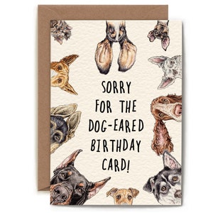 Dog Eared Card Dog Birthday Card Funny Dog Card Dog Lover Card image 2
