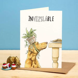 Invizslable Karte - Vizsla Karte - Ungarische Vizsla Karte - Süße Hundekarte - Gieriger Hundekarte