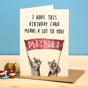 Plethora Birthday Card - Birthday Pun Card - Silly Birthday Card - Best Friend Card