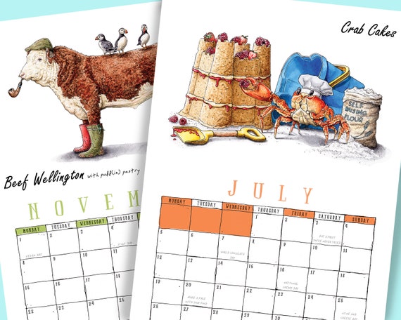 Wild Bites Calendar 2022 Animals Calendar Funny Calendar | Etsy