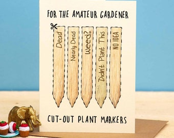 Amateur Gardener Card - Gardener Card - Funny Gardening Card - Allotment Card