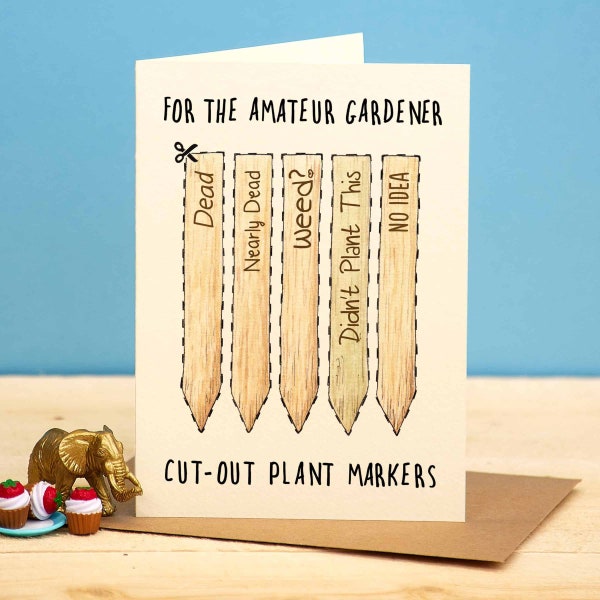 Amateur Gardener Card - Gardener Card - Funny Gardening Card - Allotment Card