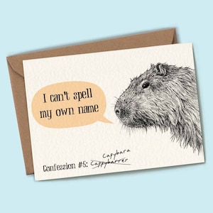 Carte Confessions de créature de Capybara