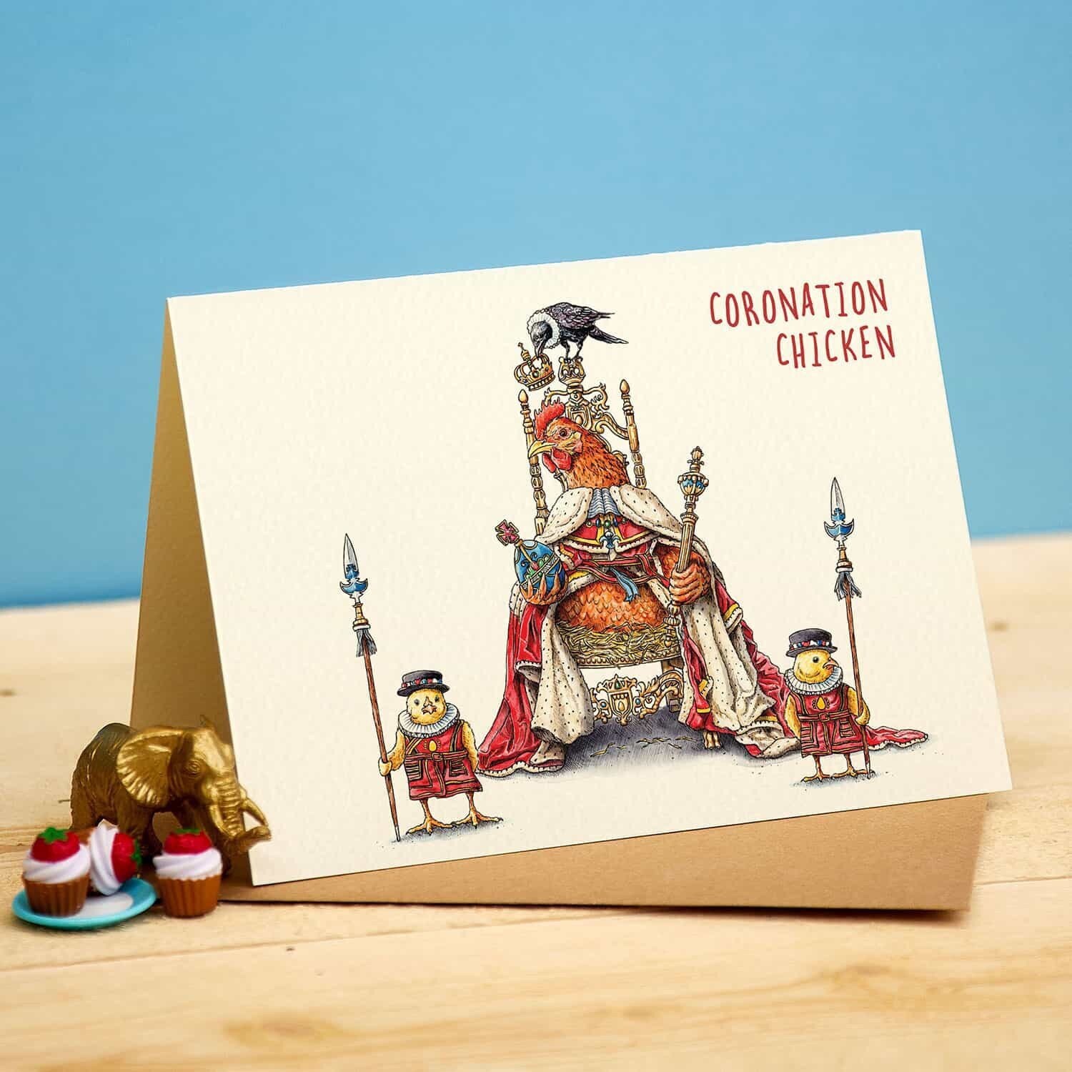 Coronation Chicken Card - Foodie Birthday Card - Cooking Card - Cute Chicken