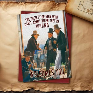 Society of Men by Artijoke - carte drôle pour lui - carte drôle de mari - carte d'anniversaire frère