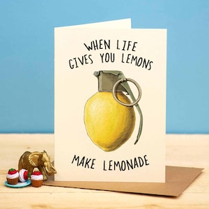 Limonade Karte - Lustige Freunde Karte - Punny Karte - Obst Wortspiel Karte