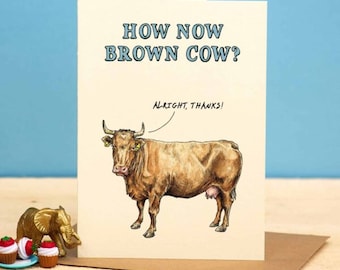 Funny Cow Card - Cow Card - Card For Farmer - Farm Animal Card