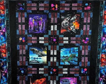 Sci-Fi by Jason Yenter Handmade Queen Size Quilt