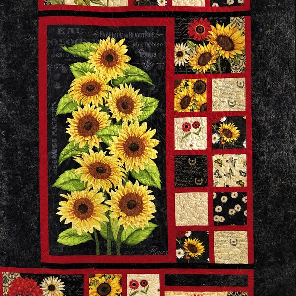 Sunflower Quilt Etsy
