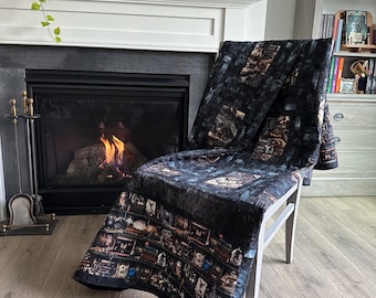 Haunted Library Throw Size Quilt