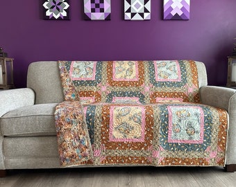 Mermaids and Seashells Quilt: Ocean Throw Size (62.5"x 69.5")