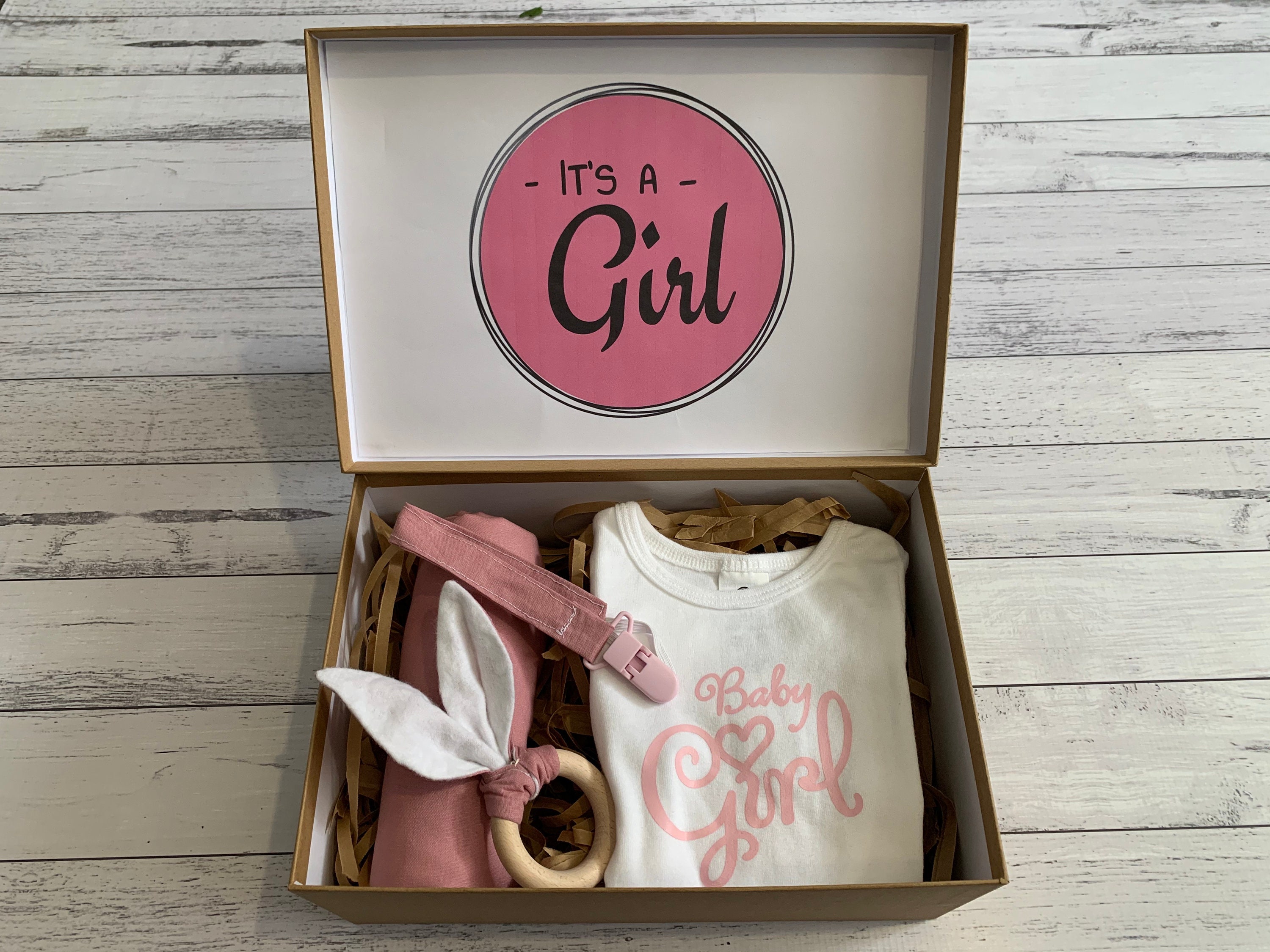 Gender Reveal Baby Box Hamper Gift Present Shower Gender Boy Etsy