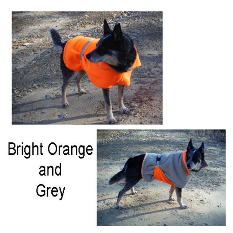 Custom Made Fleece Dog Jackets Reversible 2 Layers Easy Etsy