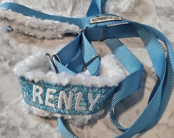 Create Your Style, Wide Minky Lined Martingale Lead, Quick Release Martingale, Barn Hunt Lead, Agility Lead, Walking Lead with Name Option!