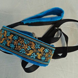 Minky Lined Martingale Lead, 2&quot; Wide. Choice of 10 ribbon colors. Quick Release Martingale, Barn Hunt Lead, Agility Lead, Walking Lead,