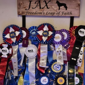 Custom Ribbon Display, Dog Award Ribbon Display Rack, Dog Rosette Display, Dog ribbon Display, Dog Sport enthusiast gift