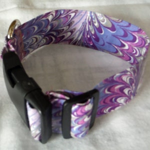 1" - 1.5" - 2" dog collar - soft and comfortable dog collar - unlined dog collar - Variety of prints available, embroidery option for name