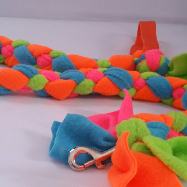 Fleece Tug Lead Approximately 4-1/2' long, your choice of colors! Fleece Leash, Tug Leash