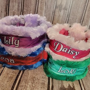 1.5&quot; Custom lush and plush dog collar - soft and comfortable wide dog collar - lined dog collar - custom collar