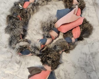 Tiradores de piel de conejo