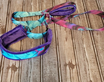 Wicked Purple Martingale Quick Release Lead- Barn Hunt Lead - Agility sport lead-Quick Release Minky Lined W/ Name Option Walking Lead