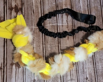 Double Duty Bungie Rabbit Fur Tug - Perfect for the dog that has drive and for training drive! Now available in 2 sizes!