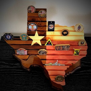 Texas Challenge Coin Display - Etsy