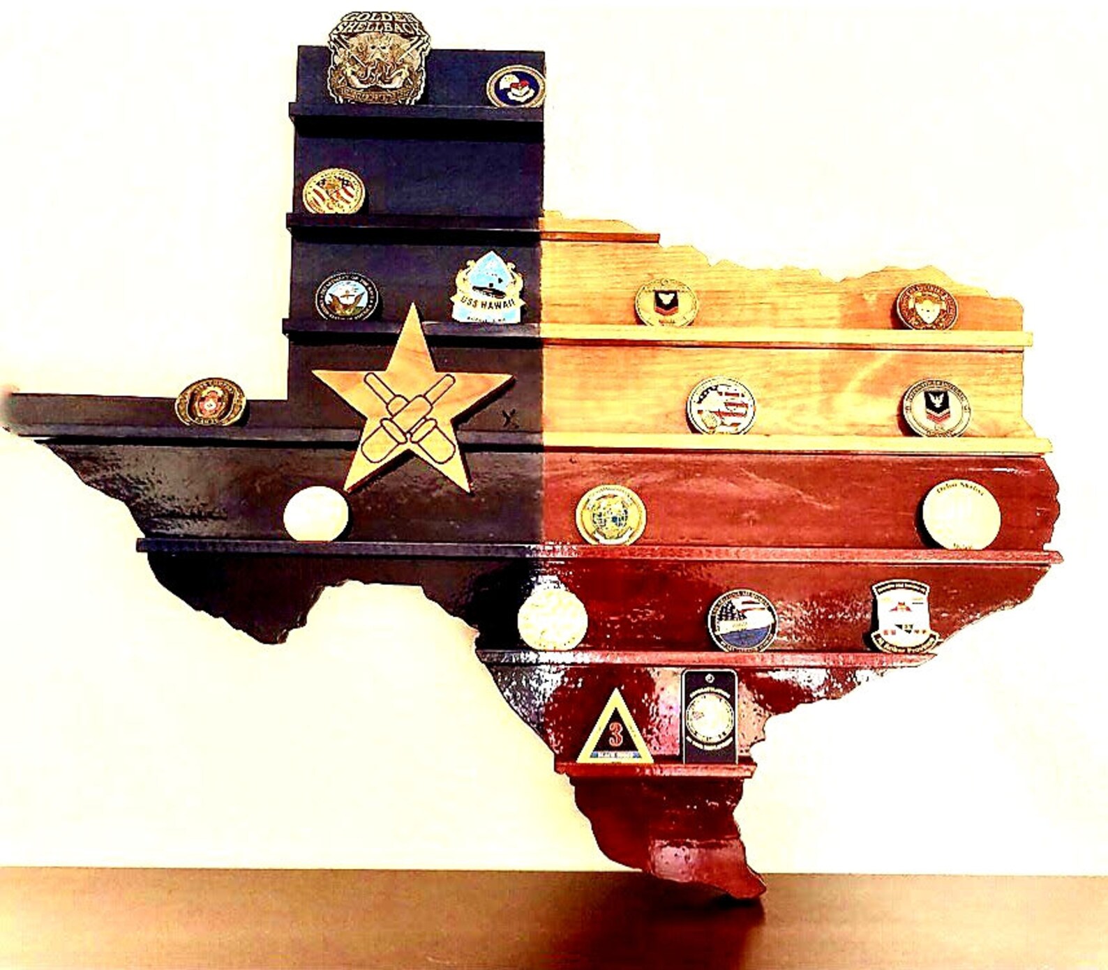 Texas Wall Challenge Coin Display - Etsy
