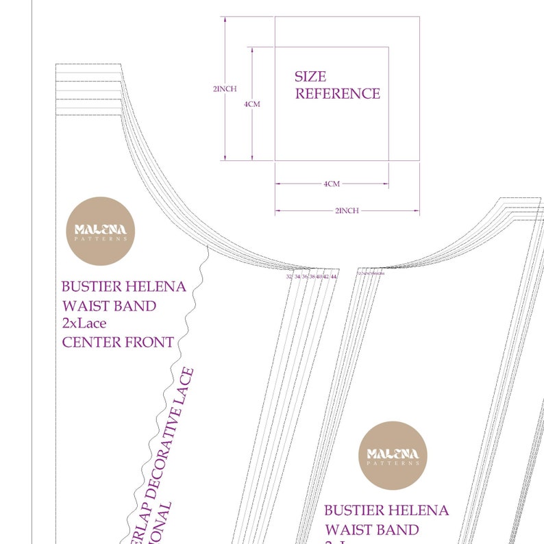 Bustier Corset Sewing Pattern Pdf 7 Sizes Pattern Bustier Etsy