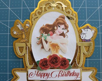 Beauty And The Beast Cake Topper Etsy