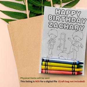 Custom Boys Karate Ninja Coloring Kits Party Favors