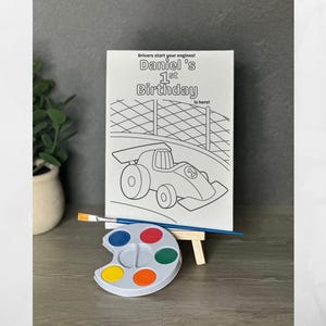 Custom Race Car Canvas Painting Kits Kids Party Favors