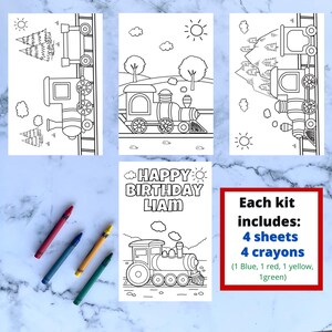Custom Train Party Favors Coloring Sheets - Etsy