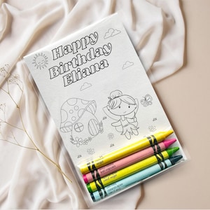Fairy Coloring Party Favors – Personalized Kids Birthday Activity