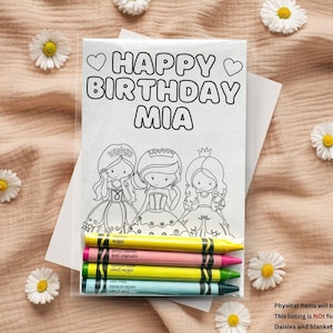 Custom Princess Party Favors Coloring kits