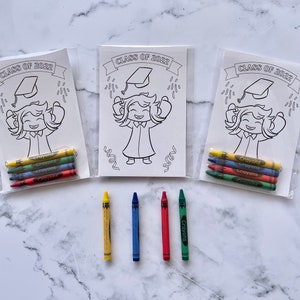 Custom GIRL Graduation Coloring Kits Party Favors