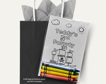 Pirate Coloring Party Favors – Personalized Kids Birthday Activity
