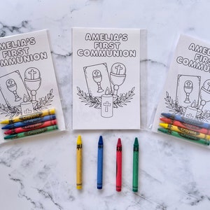 Custom First Communion Coloring Kits Kids Party Favors