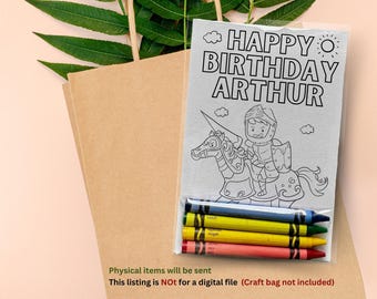 Custom Knights Party Favors Coloring kits
