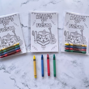 Custom Fiesta Party Favors Coloring Sheets