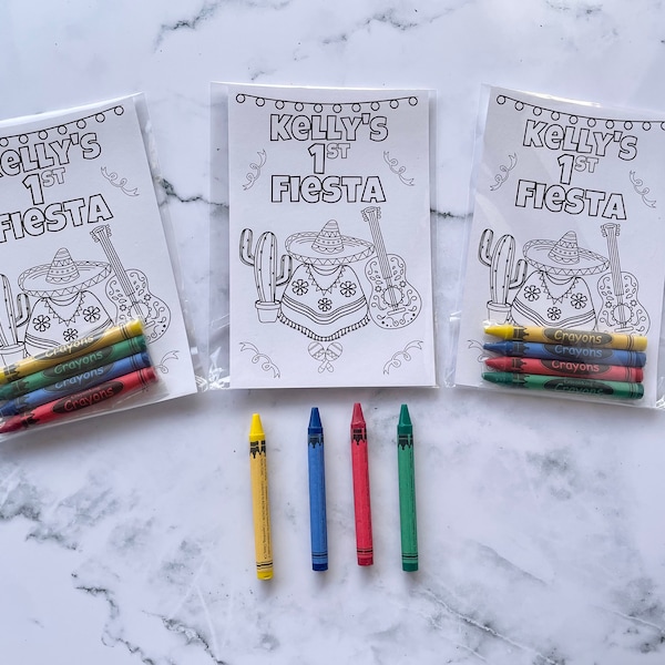 Custom Fiesta Party Favors Coloring Sheets