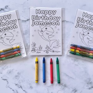 Custom Shark Coloring Kits Kids Party Favors