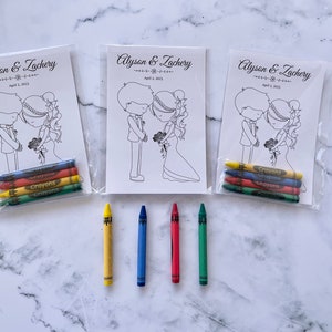 Custom Wedding Coloring Kits Kids Party Favors Wedding Favors