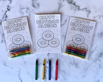 Custom Donut Party Favors Coloring Kit