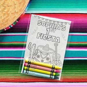 Custom Fiesta Party Favors Coloring Sheets