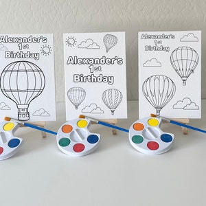 Custom Hot Air Balloon Painting Canvas Kits Kids Party Favors