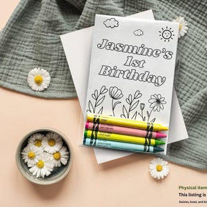 Custom Wildflowers Party Favors Coloring Sheets
