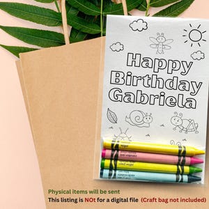 Custom Bugs Party Favors Coloring Sheets