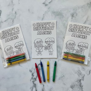 Custom Science  Party Favors Coloring Sheets