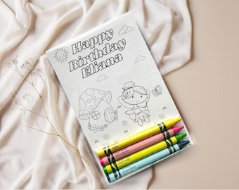Fairy Coloring Party Favors – Personalized Kids Birthday Activity